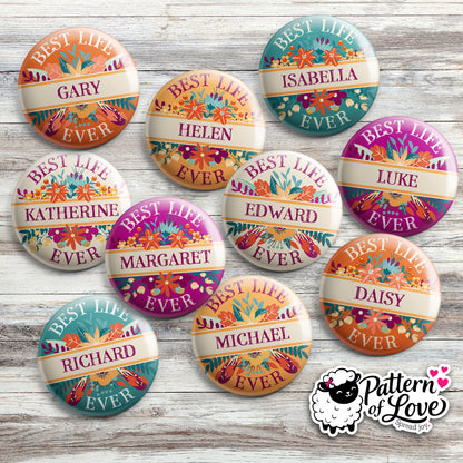 Personalized Bright Floral Name