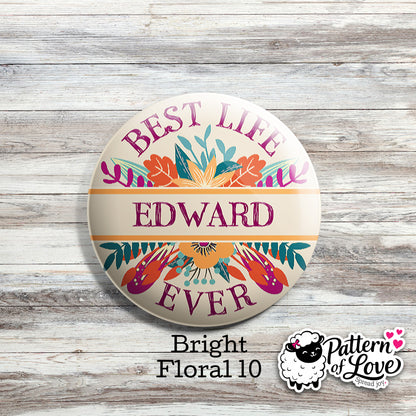 Personalized Bright Floral Name