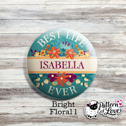 Personalized Bright Floral Name