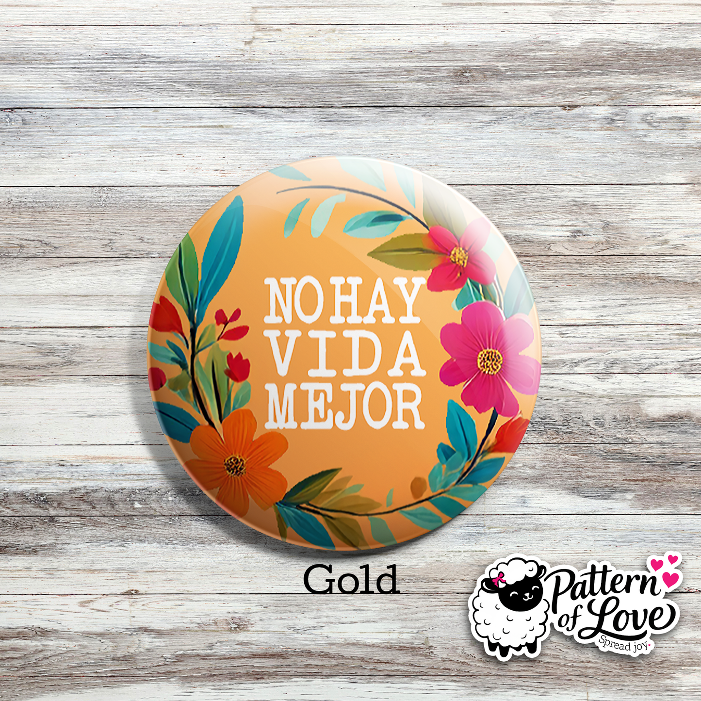 No Hay Vida Mejor - Bright Floral Wreath