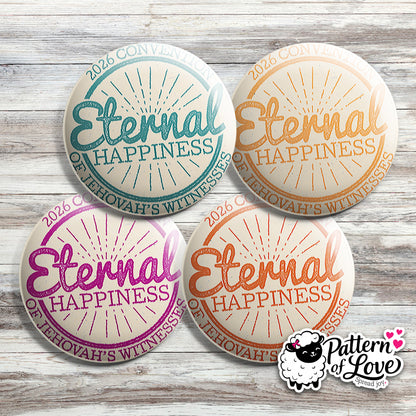 Eternal Happiness - Retro Stamp