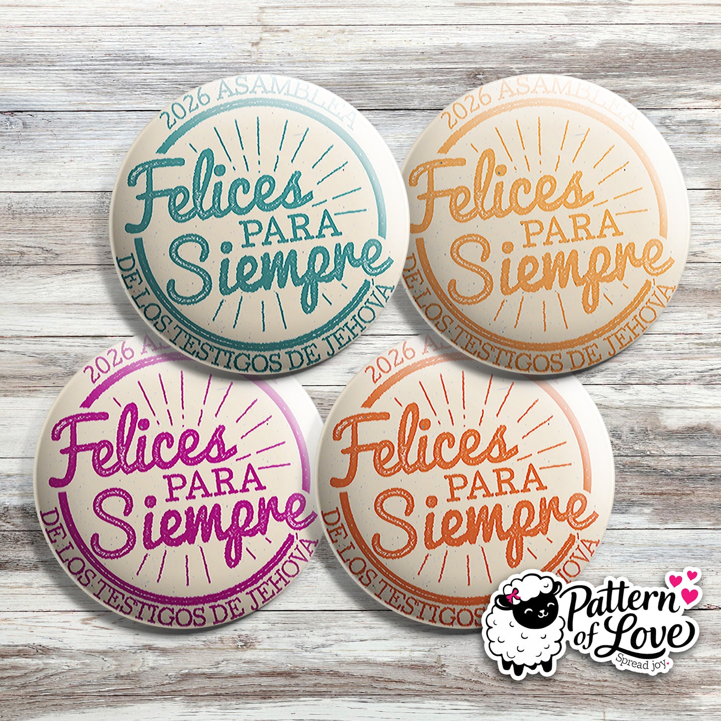 Felices Para Siempre - Retro Stamp - SPANISH