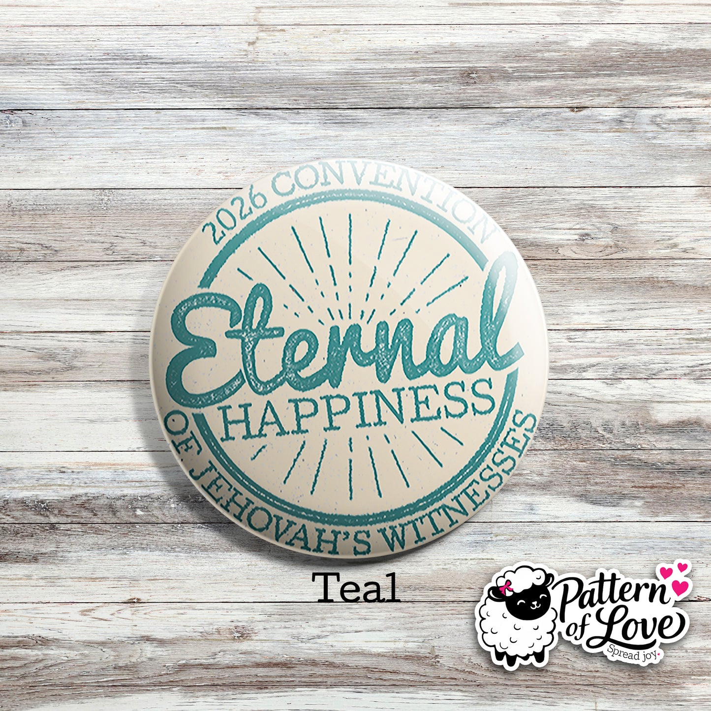 Eternal Happiness - Retro Stamp
