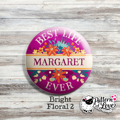 Personalized Bright Floral Name