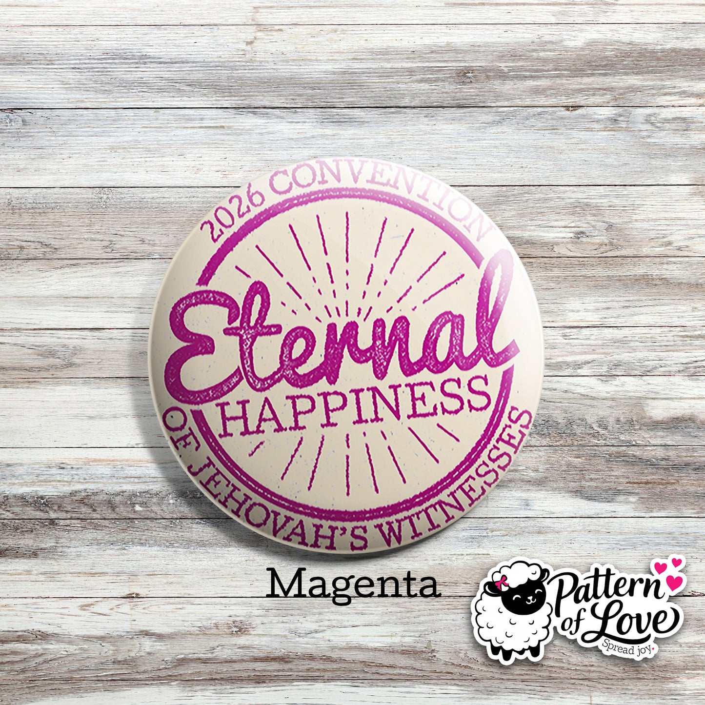 Eternal Happiness - Retro Stamp