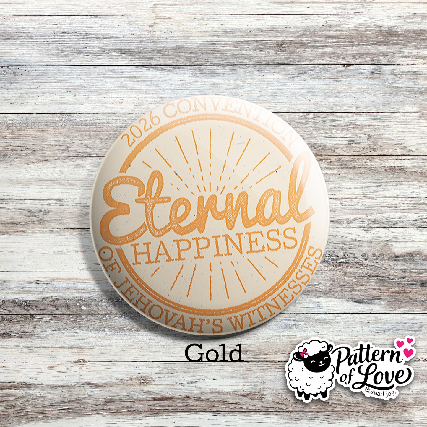 Eternal Happiness - Retro Stamp