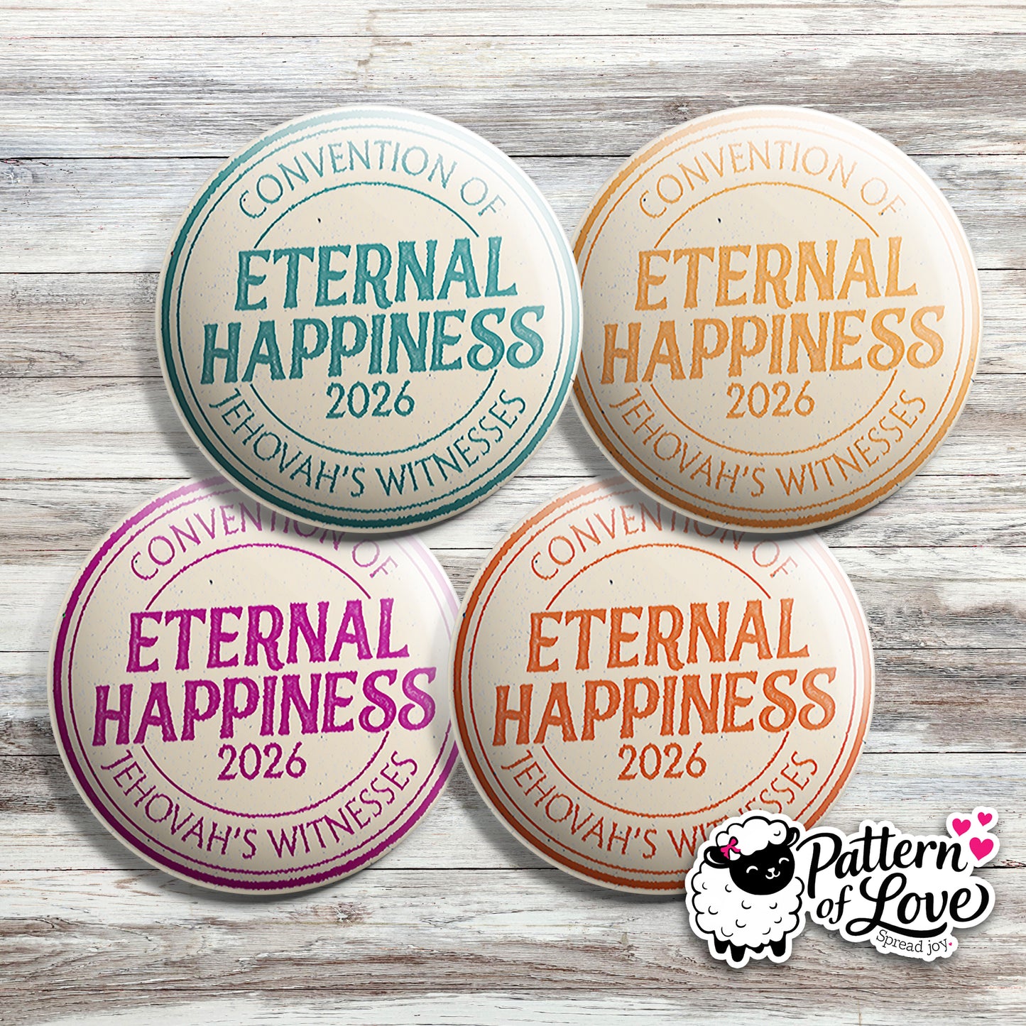 Eternal Happiness - Vintage Stamp