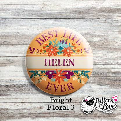 Personalized Bright Floral Name