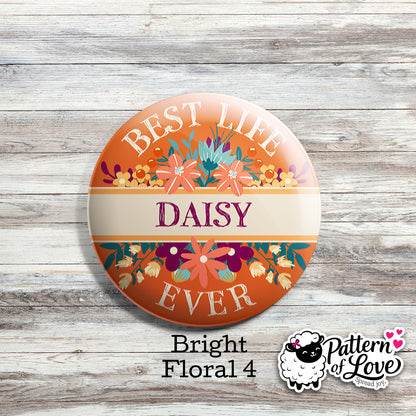 Personalized Bright Floral Name