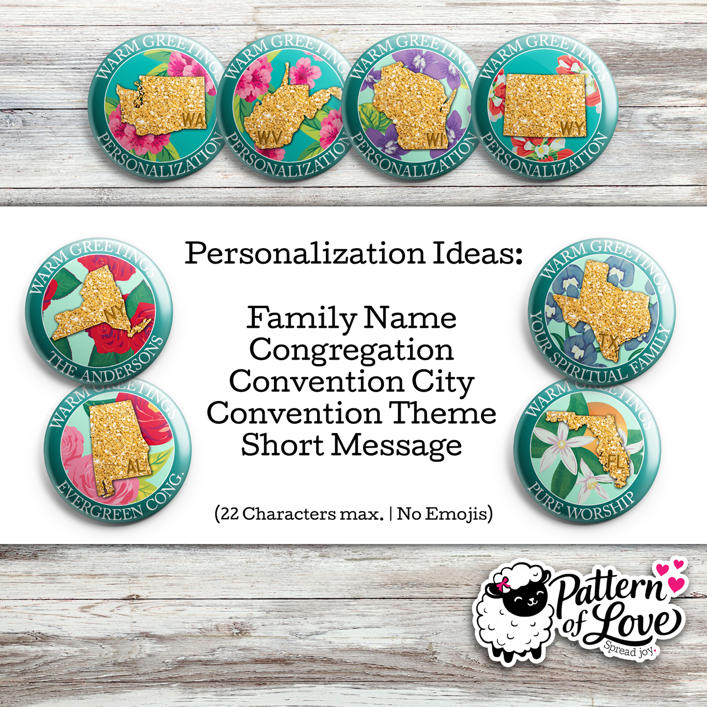 Personalized - Warm Greetings - State Flower