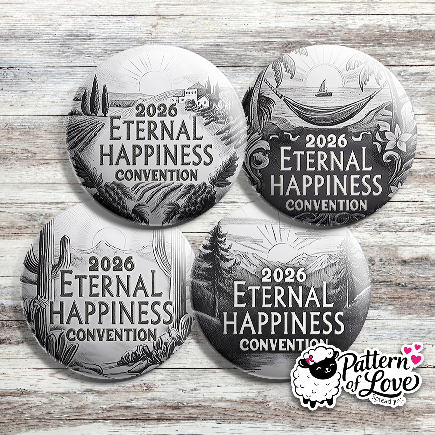 Eternal Happiness - Landscape - B&W