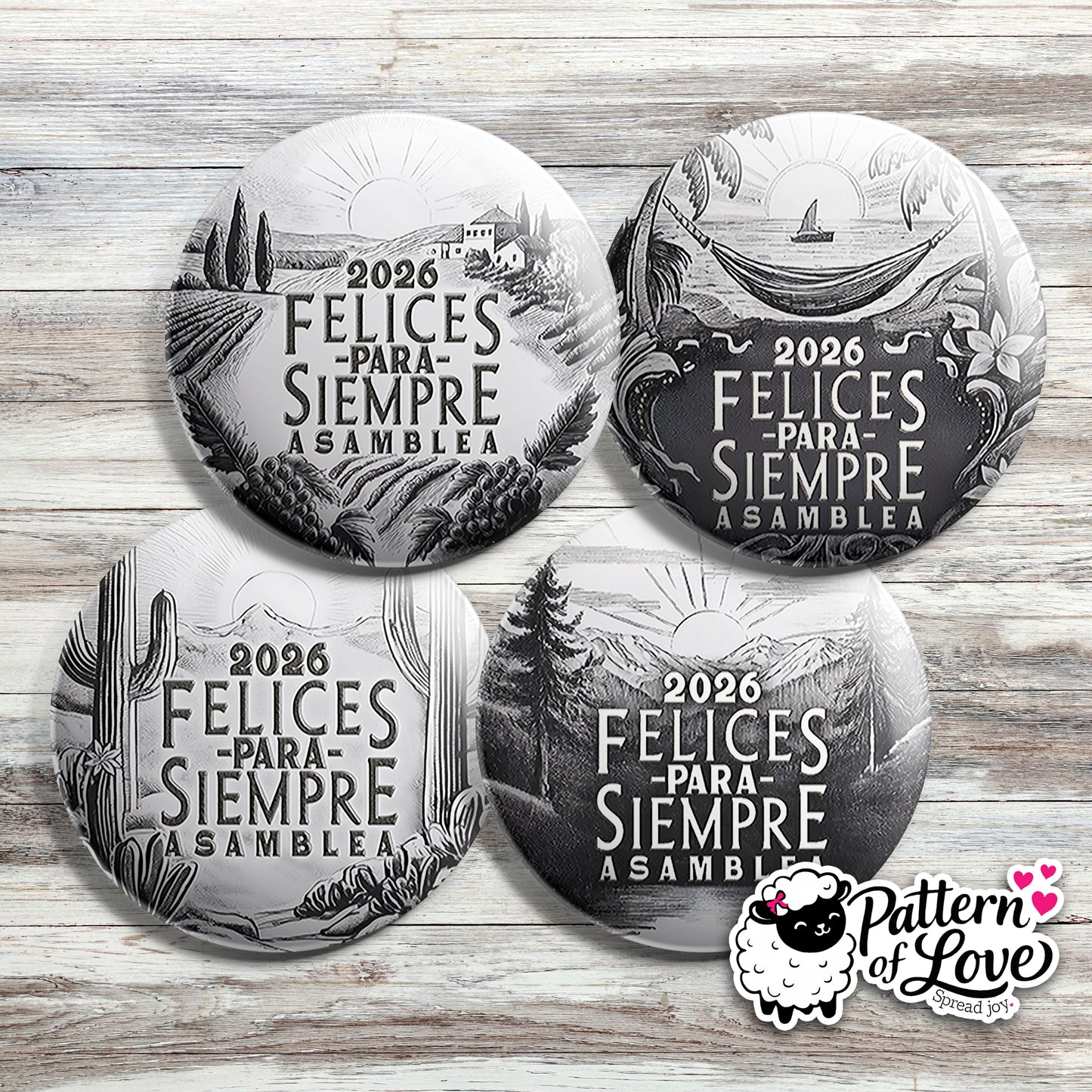 Felices Para Siempre - Landscape -B&W - SPANISH