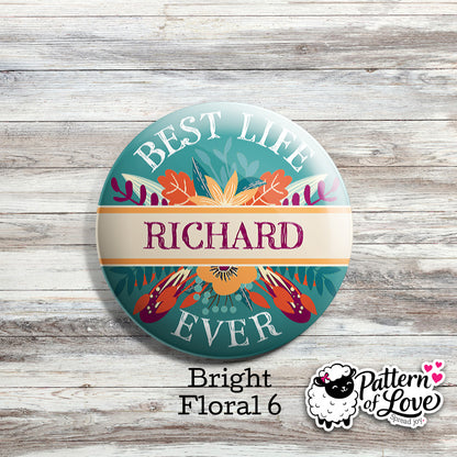 Personalized Bright Floral Name