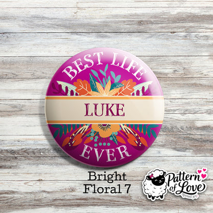 Personalized Bright Floral Name