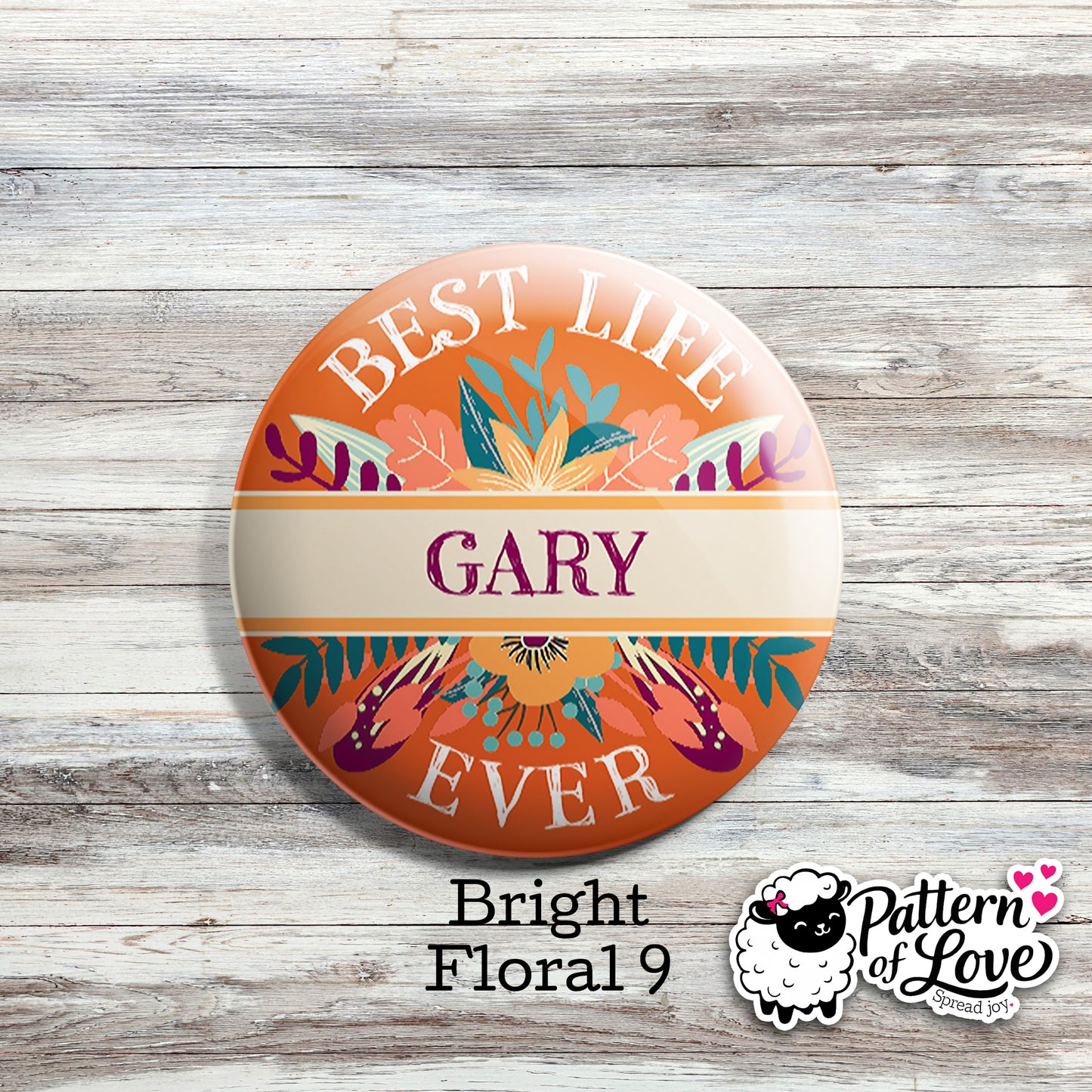 Personalized Bright Floral Name
