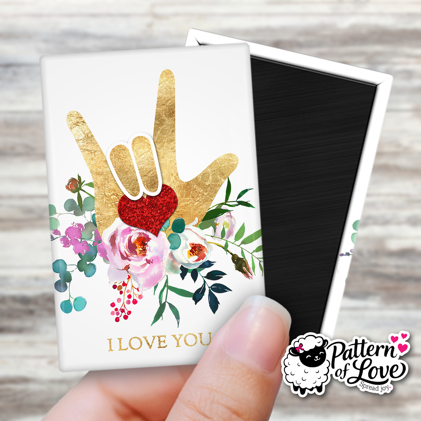 ASL - I Love You - Refrigerator Magnet