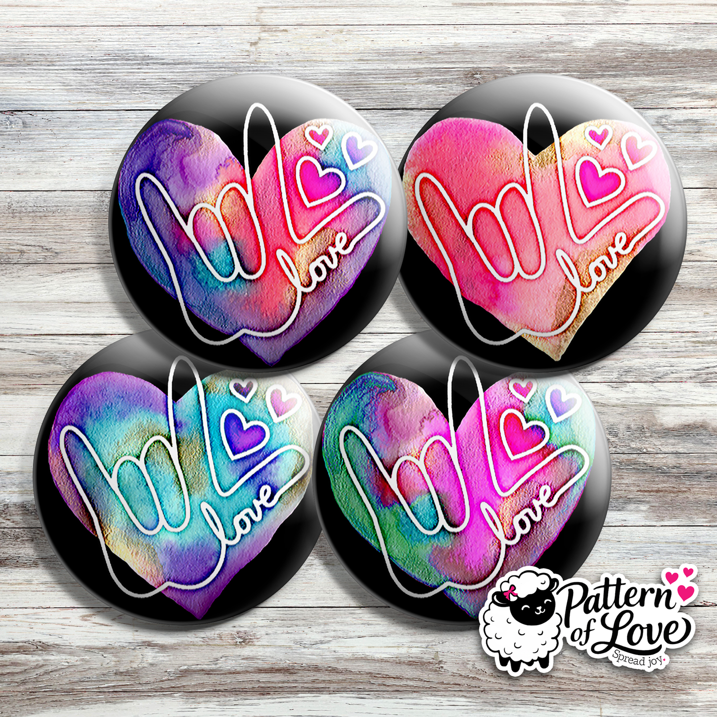 Watercolor Heart - ASL