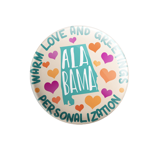 Personalized - Warm Love and Greetings - State Typography
