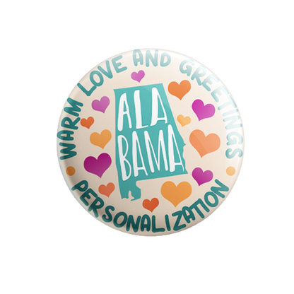 Personalized - Warm Love and Greetings - State Typography