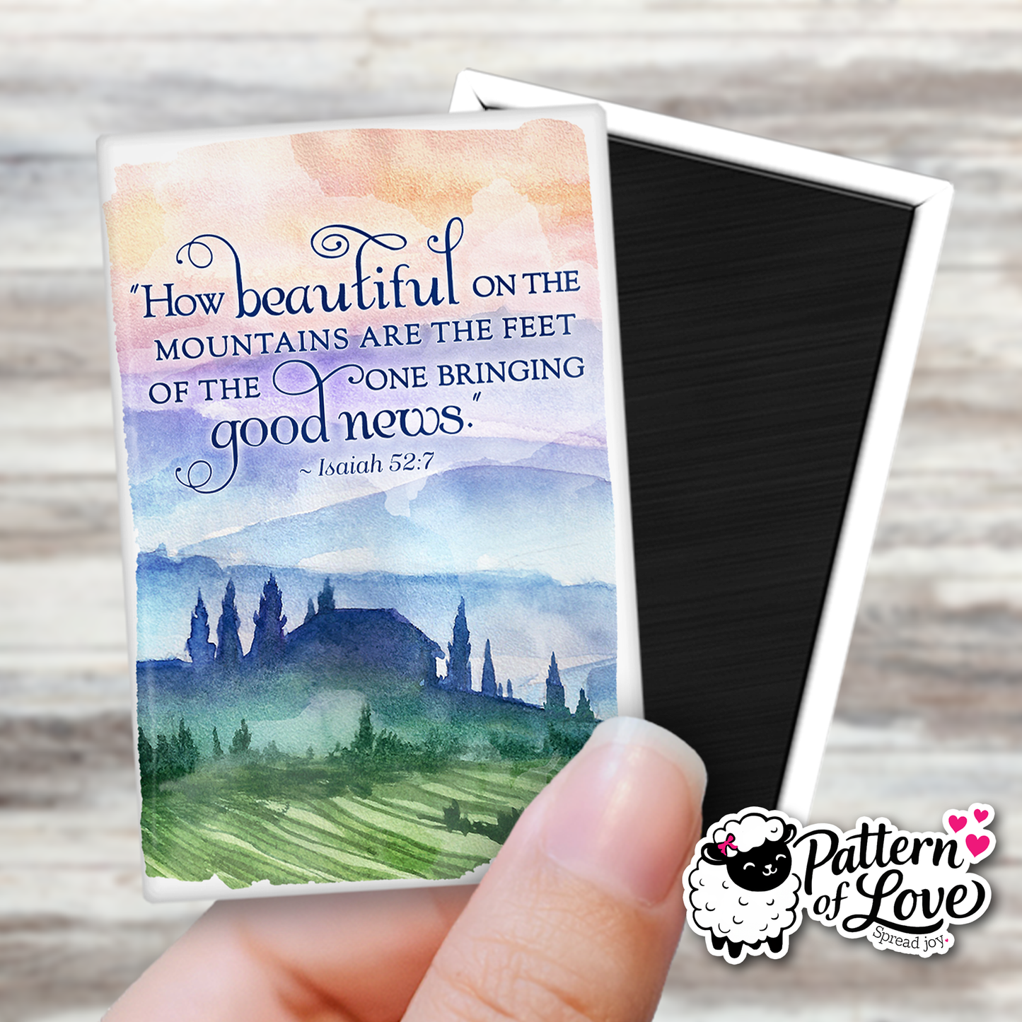 How Beautiful on the Mountains - Refrigerator Magnet