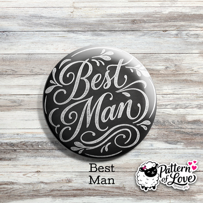 Chalkboard Style Bridal Party Pins