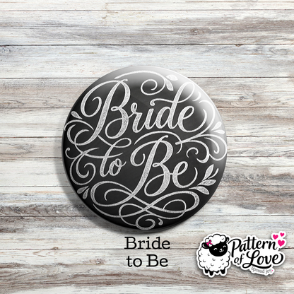 Chalkboard Style Bridal Party Pins