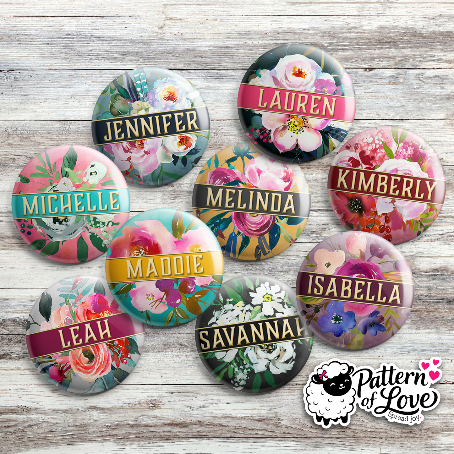 Personalized Floral Name