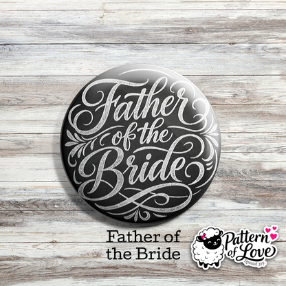 Chalkboard Style Bridal Party Pins
