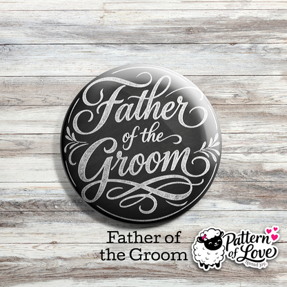 Chalkboard Style Bridal Party Pins