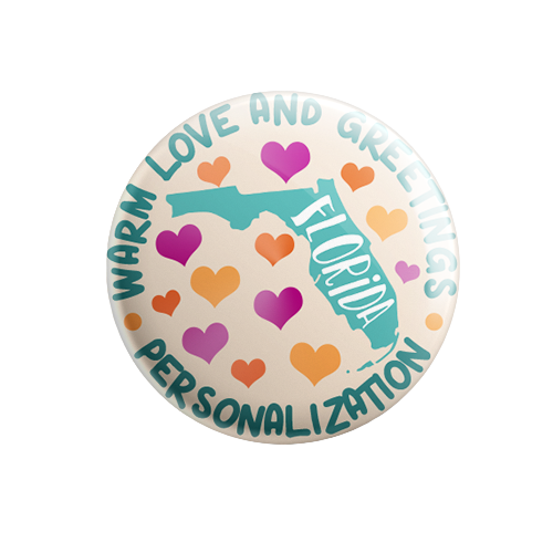 Personalized - Warm Love and Greetings - State Typography