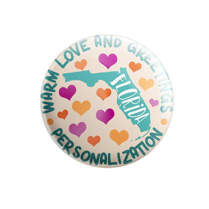 Personalized - Warm Love and Greetings - State Typography