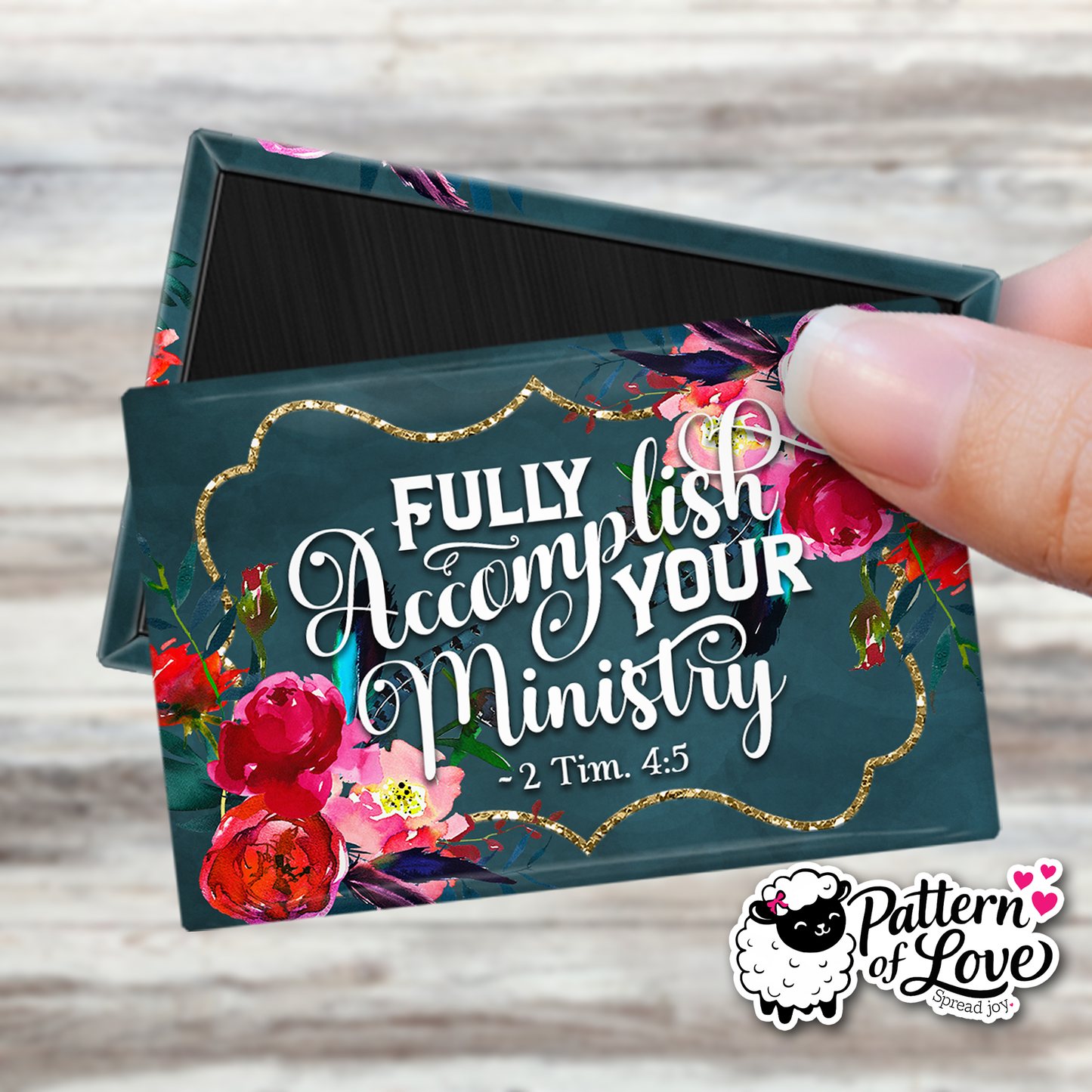 Fully Accomplish Your Ministry - Floral Refrigerator Magnet