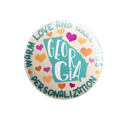 Personalized - Warm Love and Greetings - State Typography