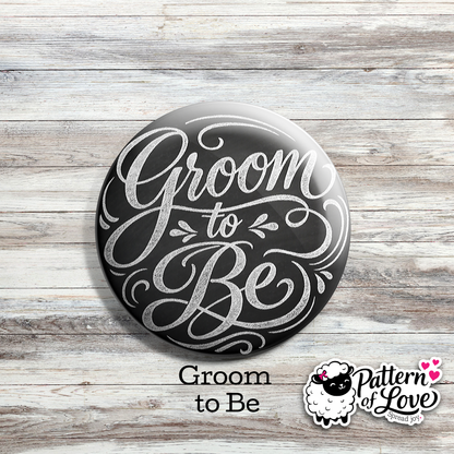 Chalkboard Style Bridal Party Pins