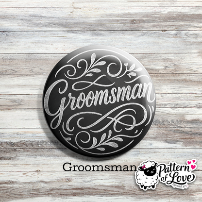 Chalkboard Style Bridal Party Pins
