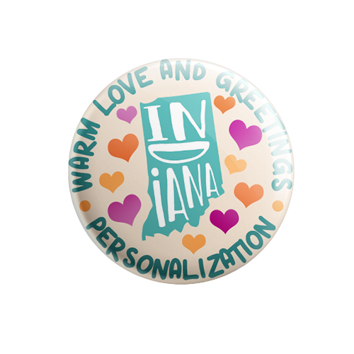 Personalized - Warm Love and Greetings - State Typography