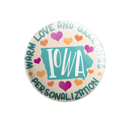 Personalized - Warm Love and Greetings - State Typography