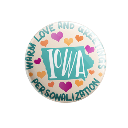 Personalized - Warm Love and Greetings - State Typography