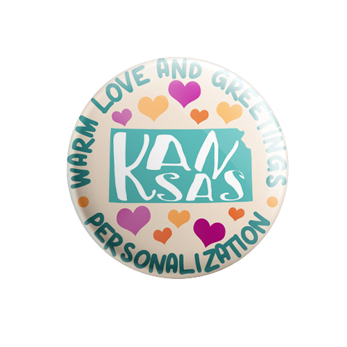 Personalized - Warm Love and Greetings - State Typography