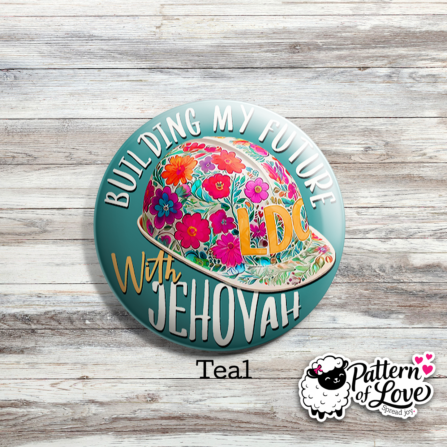 Building My Future With Jehovah - Bright Floral Hard Hat