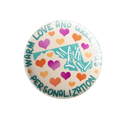 Personalized - Warm Love and Greetings - State Typography
