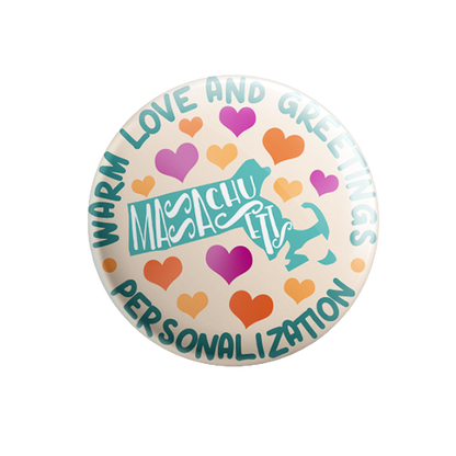 Personalized - Warm Love and Greetings - State Typography