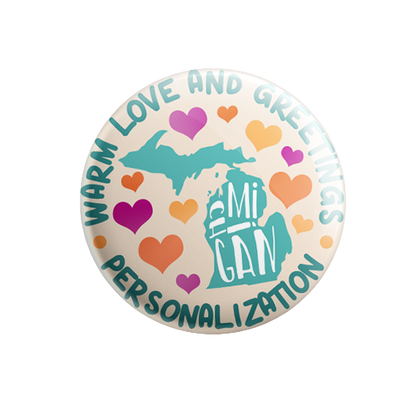 Personalized - Warm Love and Greetings - State Typography