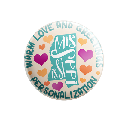 Personalized - Warm Love and Greetings - State Typography
