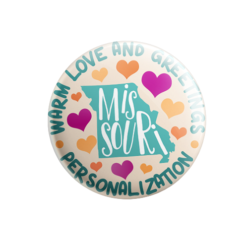 Personalized - Warm Love and Greetings - State Typography