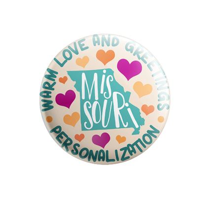 Personalized - Warm Love and Greetings - State Typography