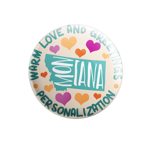 Personalized - Warm Love and Greetings - State Typography