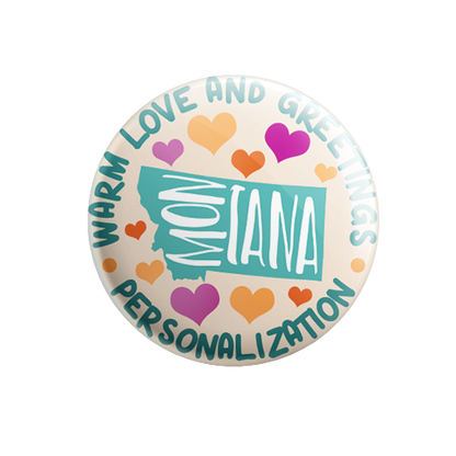 Personalized - Warm Love and Greetings - State Typography