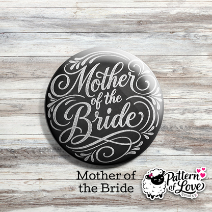Chalkboard Style Bridal Party Pins