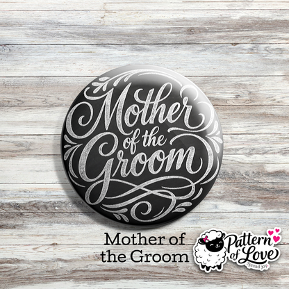 Chalkboard Style Bridal Party Pins